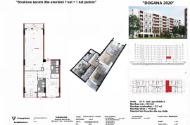 Ne shitje apartament 2+1, 112 m2, Dogana 2020, Vente